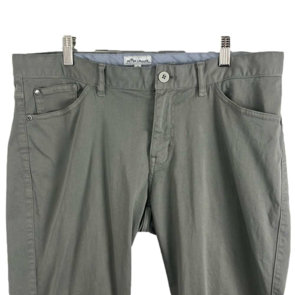 Peter Millar Grey-Brown Cotton Chinos